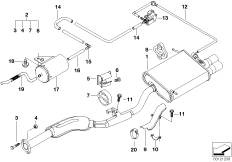EXHAUST system, Rear