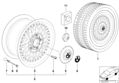 Cross-spoke, composite wheel (styl.5)