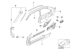 Single components for body-side frame