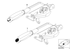 Individual handbrake lever w/wood handle