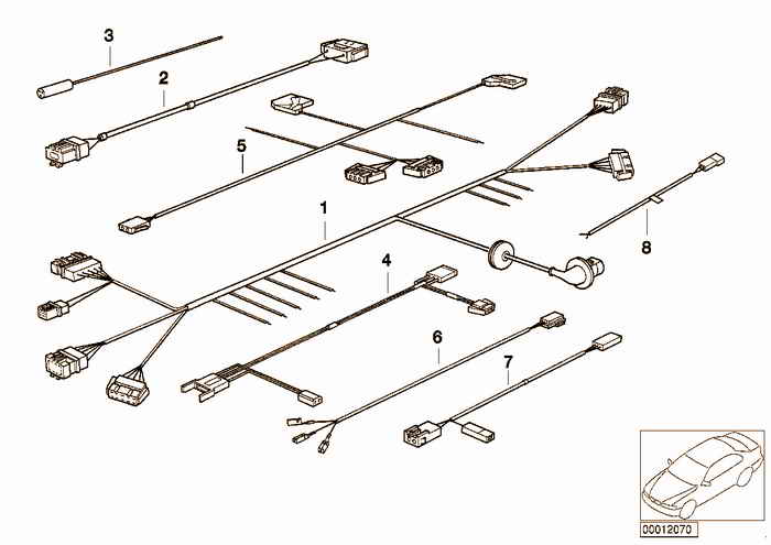 Various additional wiring sets BMW 318i M42 E36 Convertible, USA