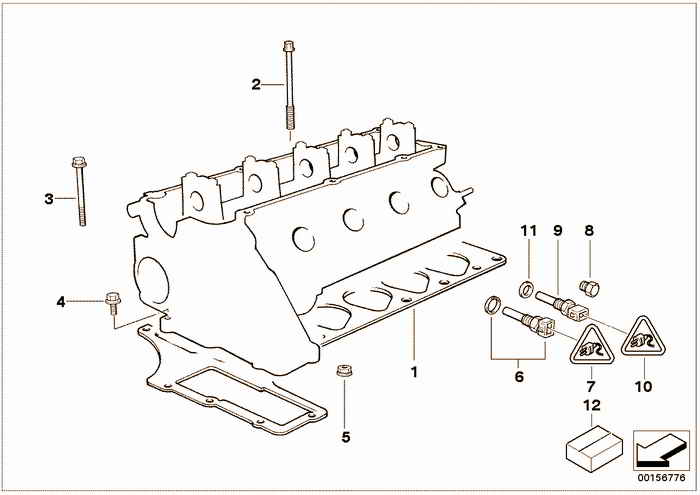 Cylinder Head Attached Parts BMW 318tds M41 E36 Compact, Europe