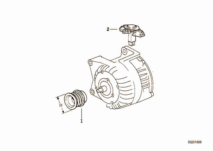 ALTERNATOR PARTS 70A Bosch BMW 318is M42 E36 Coupe, Europe