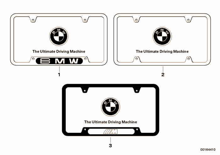 License plate frame BMW 318is M42 E36 Coupe, USA