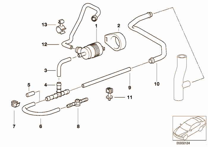 Fuel tank breath.valve/disturb.air valve BMW M3 3.2 S50 E36 Convertible, Europe