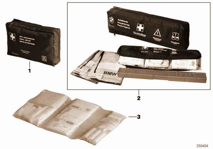 First-aid kit, universal BMW 320i M52 E36 Convertible, Europe