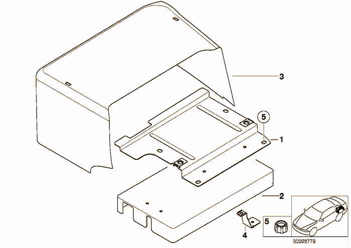 Battery cover in the car boot BMW 318tds M41 E36 Sedan, Europe