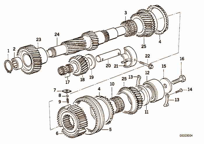 S5D...Z countershaft/reverse gear BMW M3 S50 E36 Coupe, USA
