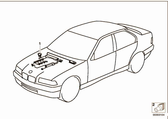 Engine wiring harness BMW 316i 1.6 M43 E36 Compact, Europe