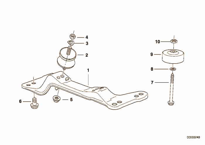 Gearbox suspension BMW 318is M44 E36 Coupe, Europe