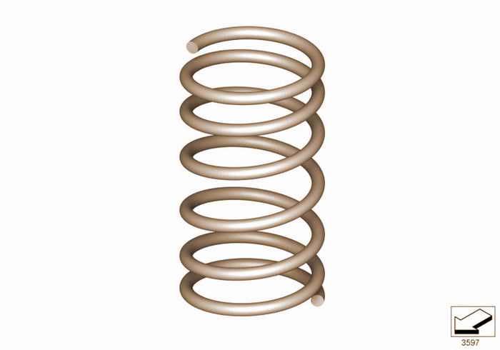 Front coil spring BMW 318i M43 E36 Convertible, Europe