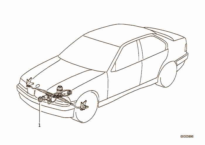 Mounting kit power steering BMW 316i M40 E36 Sedan, Europe
