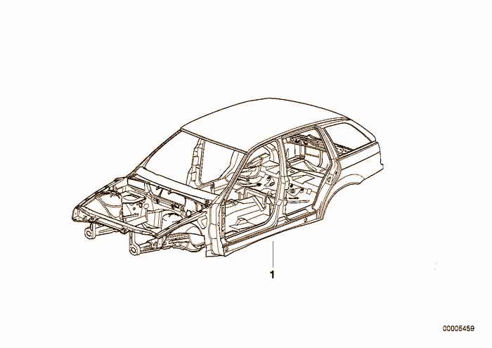 Body skeleton BMW 323i M52 E36 Touring, Europe