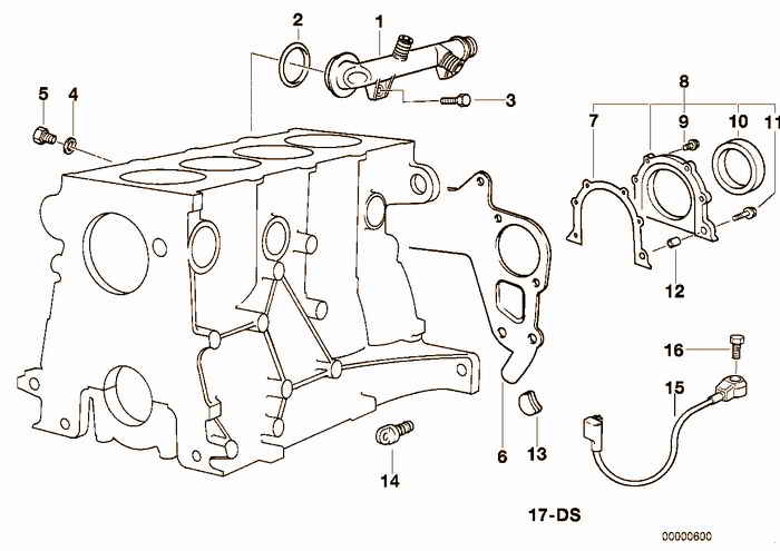 Engine Block Mounting Parts BMW 318i M42 E36 Convertible, USA