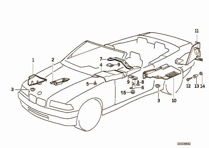 Thermal protection BMW 325i M50 E36 Convertible, Europe