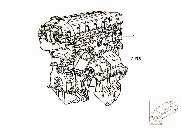 Short Engine BMW M3 3.2 S50 E36 Coupe, Europe