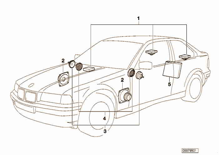 Sound Modul sound system BMW 316i 1.6 M43 E36 Compact, Europe