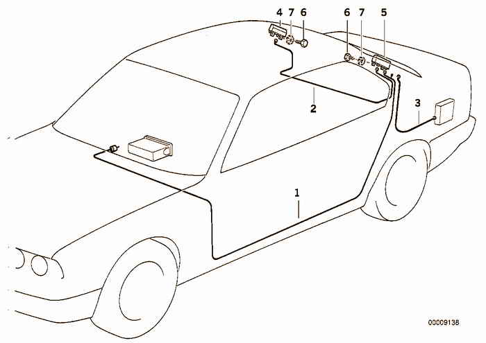 Single parts f antenna-diversity BMW M3 3.2 S52 E36 Coupe, USA