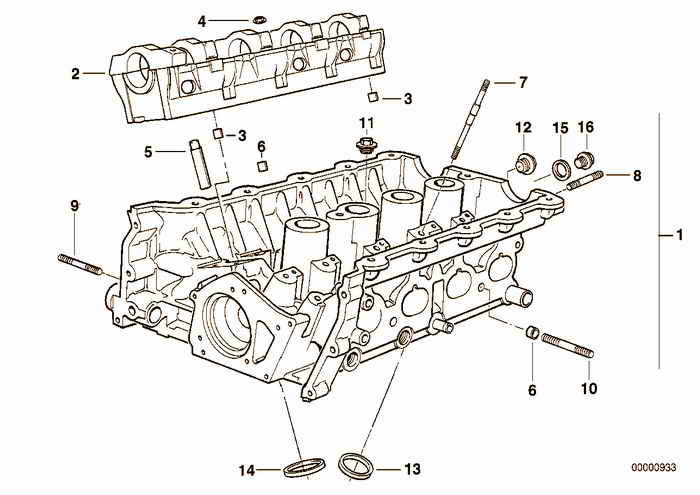 Cylinder Head BMW 318i M42 E36 Sedan, USA